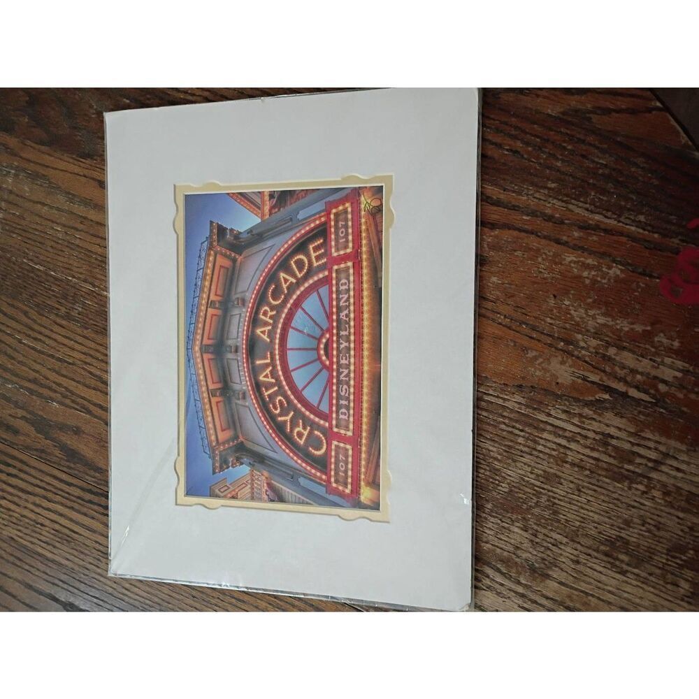 Vintage Disney Parks Crystal Arcade Print Brinegar Harvie Signed Hard to Find